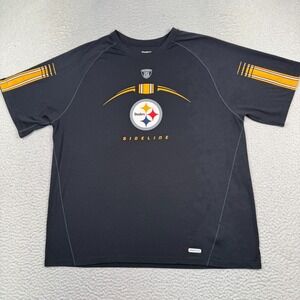 Reebok Pittsburgh Steelers Sideline T Shirt Men 2XL Short Sleeve Speedwick Black